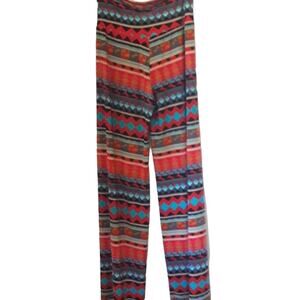 Womens Sz L Wide Leg Stretchy Hippie Y2K Made in USA Pants Superline
